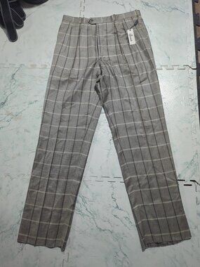 Pura Seta Wool Dress Pants Mens Size 34 x 34 Unhemmed Made In Italy NWT Luxury
